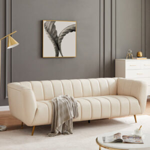Fairbanks 85.5'' Modern Living Room Full Grain Leather Sofa Couch