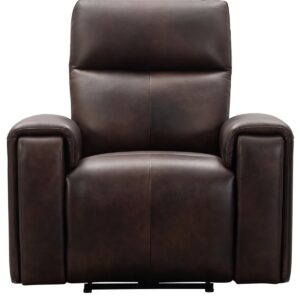 Keegan 42" Leather with Power Headrest Power Recliner - Brown
