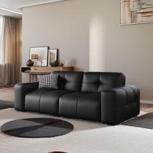 Minimalist leather Italian light luxury cloud sofa Leather matching