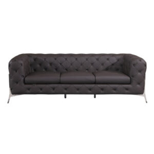 Modern Sofa Global United Transitional Top Gra100% Italian Leather Upholstered Sofa