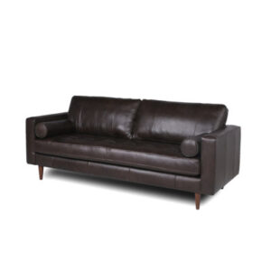 Modern Sofa Mid-Century Tufted Leather Sofa