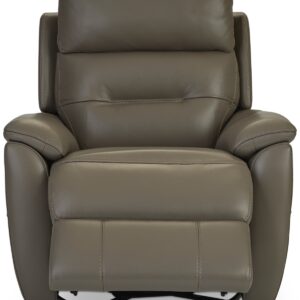 Ossorio Leather Power Swivel Glide Recliner, Created for Macy's - Granite