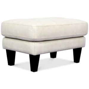 Pezley Leather Ottoman, Created for Macy's - Cream