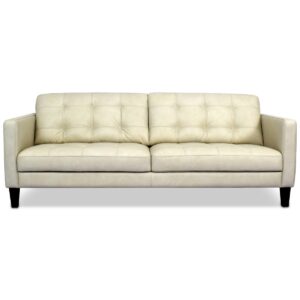 Pezley Leather Sofa, Created for Macy's - Cream