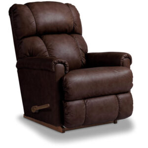 Pinnacle Manual Leather Match Rocking Recliner with Memory Foam Cushion