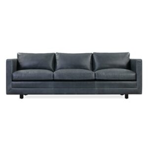 Sauers 85" Genuine Leather Square Arm Sofa