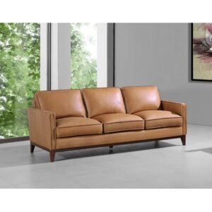 Tremal 85" Genuine Leather Square Arm Sofa