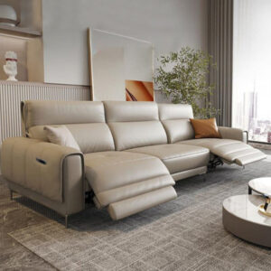 104.33" Genuine Leather Modular Sofa cushion couch