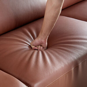 122" Oversized Genuine Leather Sectional Sofa, Full Grain Leather Couch, Sectional Sofa Pet Friendly