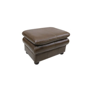 29" Wide Genuine Leather Square Standard Ottoman