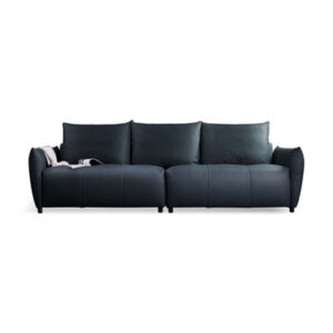 98.43" Red Genuine Leather Modular Sofa cushion couch