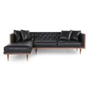 Addison 99.8" Wide Genuine Leather Sofa & Chaise