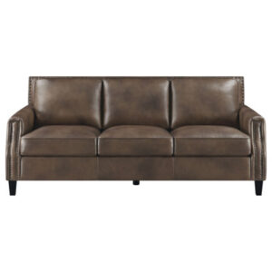 Bryxton 83" Wide Leather Match Square Arm Sofa