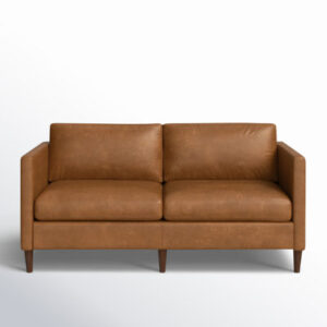 Clifford 73" Genuine Leather Custom Studio Sofa