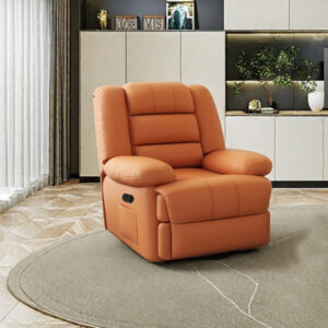 Ergonomic cat scratch leather recliner