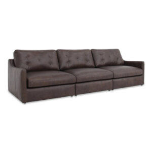 Gwathney Modular Sofa Espresso Brown Leather