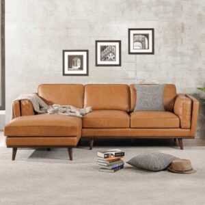 Howell 92.9" Wide Genuine Leather Sofa & Chaise