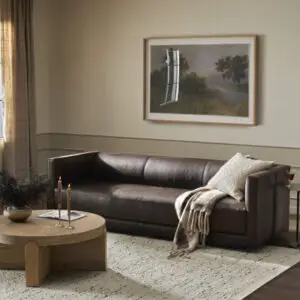 Latoyya 94.5" Leather Sofa