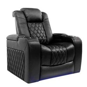 Layke 37.5'' Wide Genuine Leather Power Zero Clearance Standard Recliner