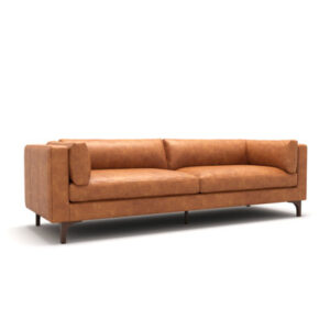 Mary Top Grain Leather Wide Sofa