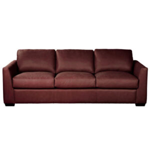 Mikyah 95'' Genuine Leather Flared Arms CAL117 Compliant Sofa