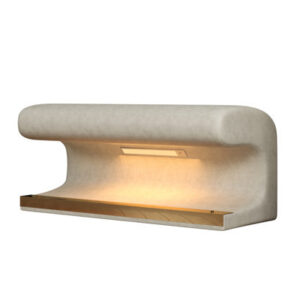 Modern Entryway Bench with Leather Upholstery and LED Motion Sensor Light - Multifunctional Ottoman