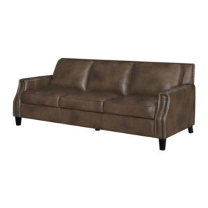 Reachel 82.6'' W Leather Sofa in Brown