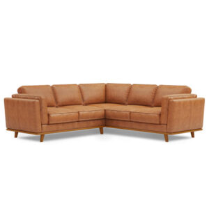 Shanteka L-Shape Corner Leather Sectional Sofa, Ultimate Comfort
