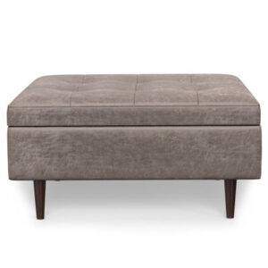 Shay Vegan Leather Storage Ottoman