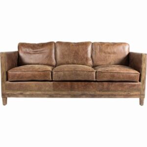 Sherly 72" Genuine Leather Square Arm Sofa