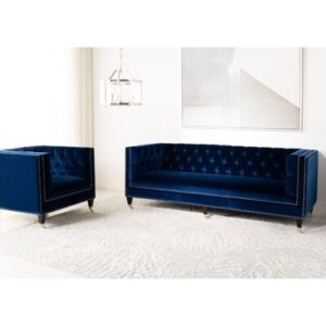 Tyrone 84.3 " Leather Match Tuxedo Arm Sofa