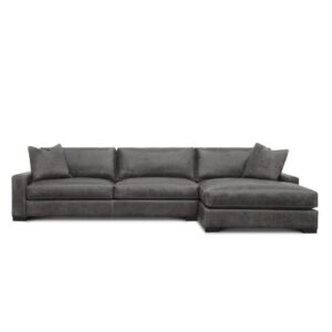 Urban Cowboy 139" Wide Genuine Leather Sofa & Chaise