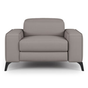 Valencia Esther Top Grain Leather Recliner Seat, Light Grey