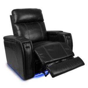 Valencia Recliner | Premium Top Grain Italian 11000 Nappa Leather, Power Recliner, Power Lumbar Support, Power Headrest, Led Lighting (single Seat, Bl