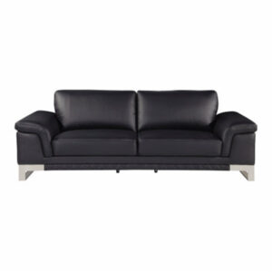 Wood Frame Top Grain Italian Leather Sofa