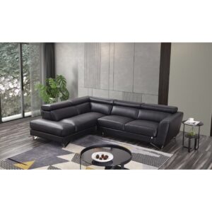 30" Wide Genuine Leather Left Hand Facing Sofa & Chais