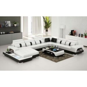 Arieta 152.1" Wide Genuine Leather Corner Sectional