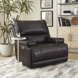 Bobra 40.75" Wide Leather Match Power Standard Recliner