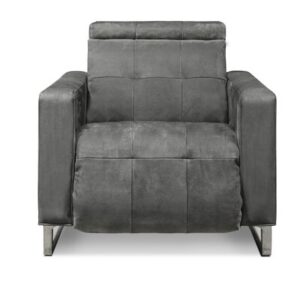 Casino Royale 37" Wide Genuine Leather Power Club Recliner