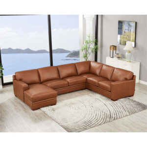 Dillon Leather Chaise Sectional