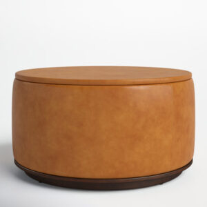 Elfie Leather Ottoman