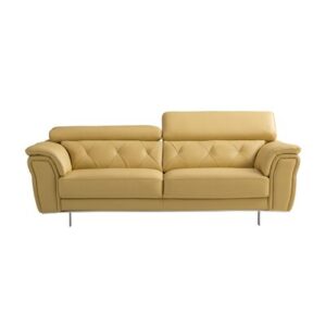 Giusti 82" Genuine Leather Pillow Top Arm Sofa