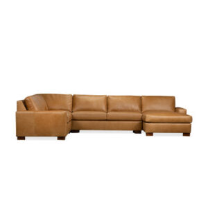 Jonie Genuine Leather 4-Piece Sectional