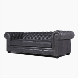 Leather Chesterfield Nailhead Sofa