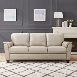 Paulina 85.5'' Genuine Leather Pillow Top Arm Sofa