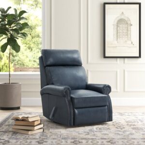 Segen 31'' Wide Genuine Leather Manual Swivel Standard Recliner