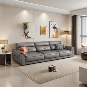 Simple leisure light luxury style leather sofa