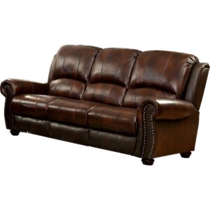Todrick Leather Sofa - Brown