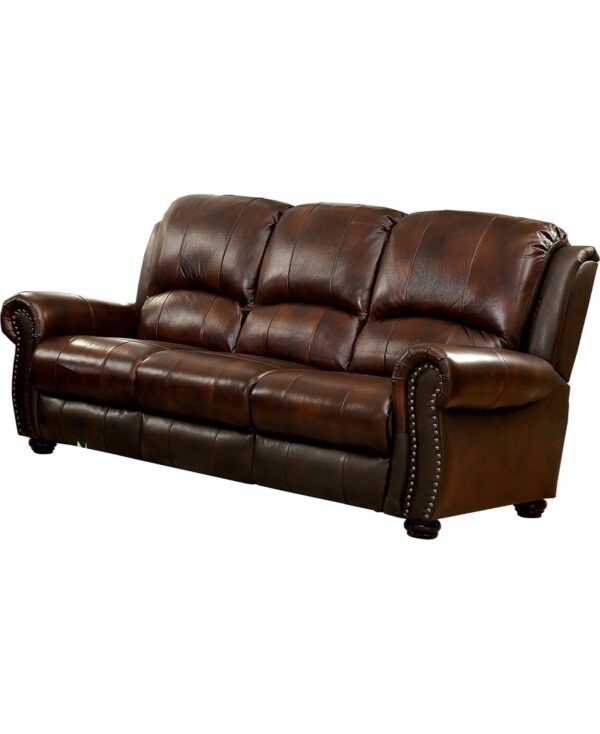 Todrick Leather Sofa - Brown