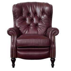 Tynasha 34.6" Wide Genuine Leather Manual Recliner